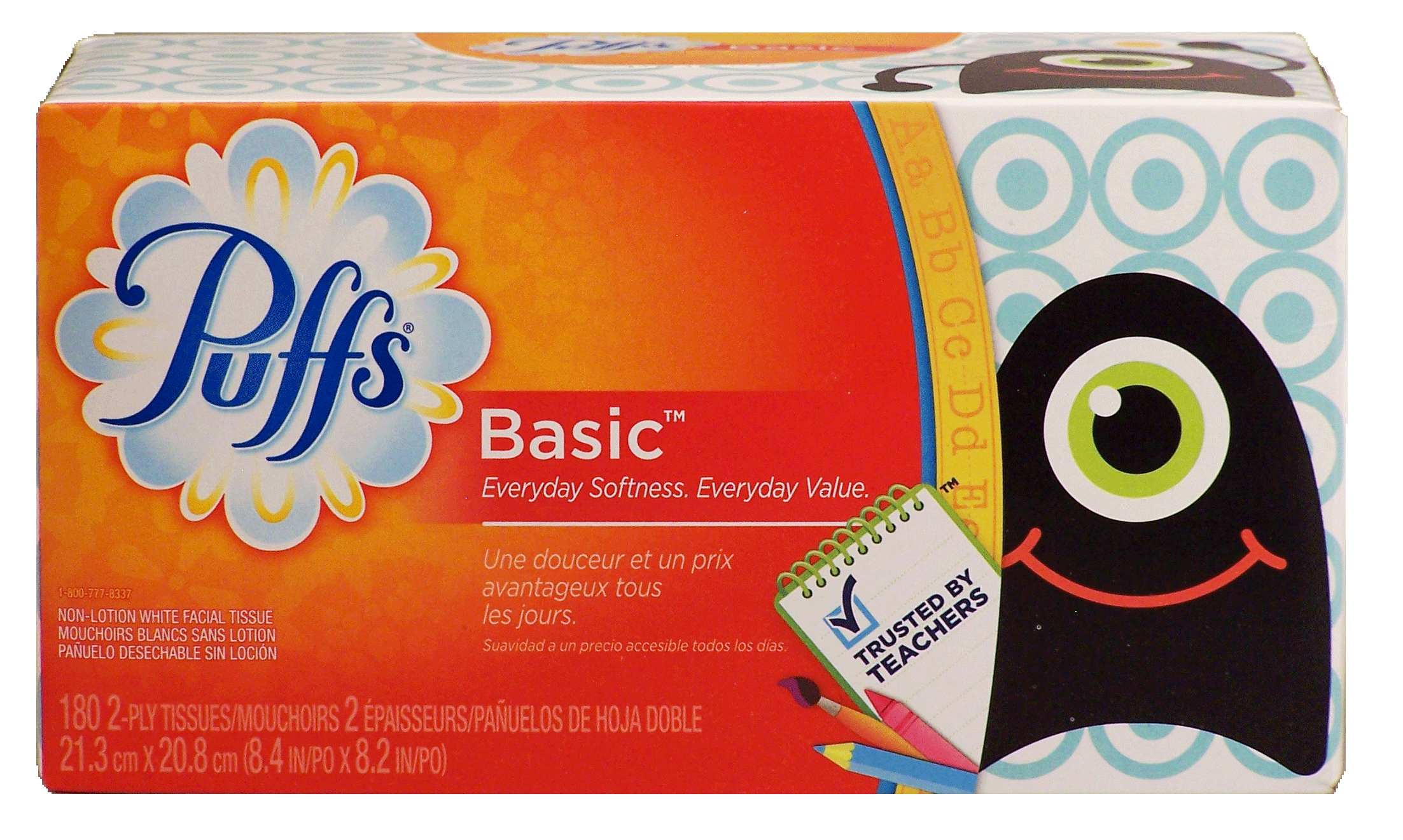 Puffs Basic non-lotion white facial tissue, 2-ply Full-Size Picture